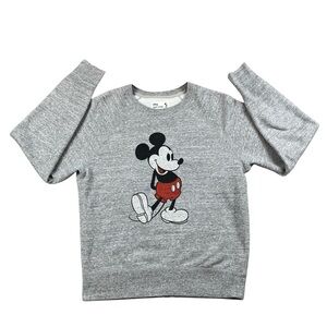 Disney x Uniqlo Mickey Stands Crewneck Sweatshirt Women’s Small Heathered Gray
